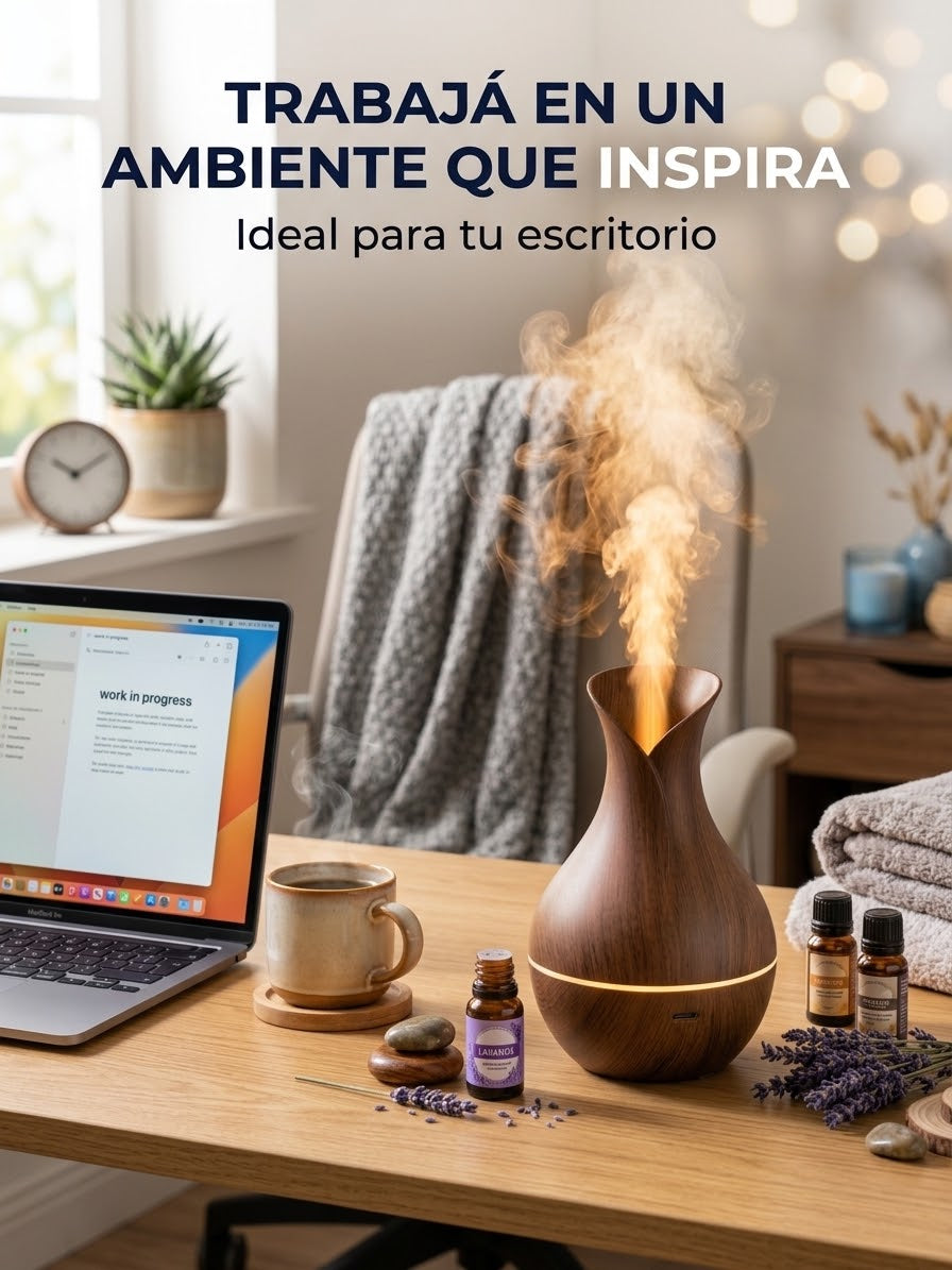 VANTRO Aroma - Humidificador Difusor USB con Luz LED 100ml
