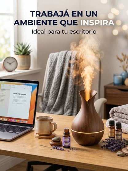 VANTRO Aroma - Humidificador Difusor USB con Luz LED 100ml