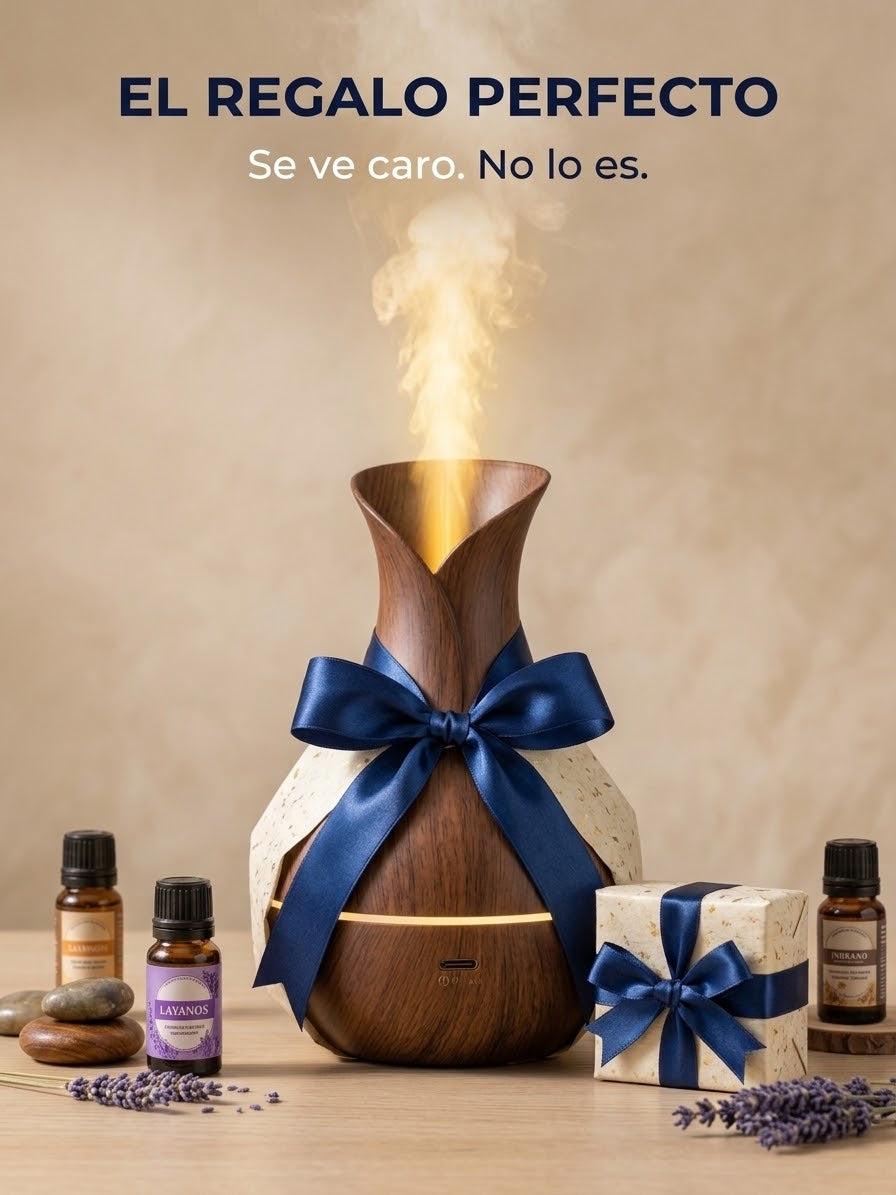 VANTRO Aroma - Humidificador Difusor USB con Luz LED 100ml
